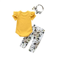 Children's cotton retro print crawling clothes