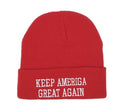 Knitted Embroidered Cotton Hat