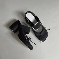 Womens Spring Summer New Arrival Mary Jane Shoes Retro Casual Chunky-Heel Ballet Flats