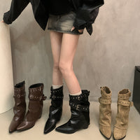 Women's Fashion Pointed-Toe Ankle Boots