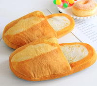 Simulated Bread Home Slippers Indoor Lovers Floor Protection Slippers Cotton Slippers for Men and Women in Autumn and Winter