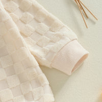 Baby Checkerboard Long Sleeve Butt Wrap Clothes