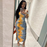 European And American-style Off-shoulder Bodycon Dress