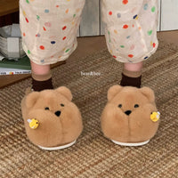 Cute And Fun Chubby Bear Slippers Stung By A Bee