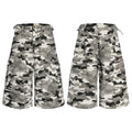 Retro Camouflage Loose Cropped Workwear Shorts