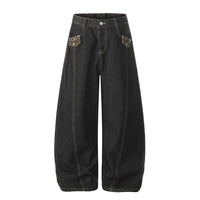 Distressed Loose-fitting Casual Pants Scimitar Jeans