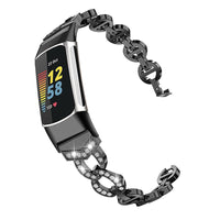 Creative All-match VO Full Diamond Metal Stainless Steel Strap