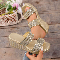 Flat Strappy Casual Silver Beach Sandals