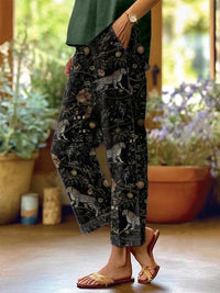 Printed Women's Casual Pants With Pockets
