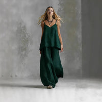 Solid-color Sleeveless Elegant Womens Suit