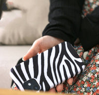 Compatible with Apple , Zebra Pattern Plush Phone Case Plush Winter Female Models Anti-fall Creative Tide Warm Mink