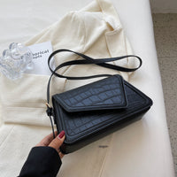 Stone Pattern Square Bag All-match One-shoulder High Sense