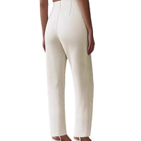 Women's Pleated Casual High-Waist Solid-Color Suit Pants