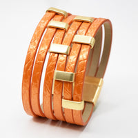 Multi-layer PU Leather Bracelet For Layered Styling