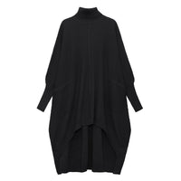Women's Autumn New Loose And Irregular Turtleneck Knitting Jumpsuit