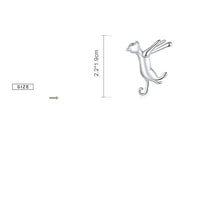 925 Silver Cute Kitten Ear Clip Single