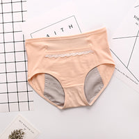 Lady Lace Traceless Briefs Physiological Panties Plus Size Leakproof Belt Pocket Menstrual Panties