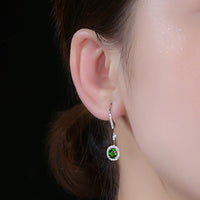 Real Sapphire Colored Gems Long Earrings