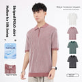 Ice Silk Polo Shirt Short-sleeved Men's High-grade Light Luxury Business