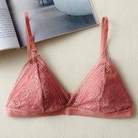 Lace Sexy Bra French Triangle Cup Opaque Single-breasted