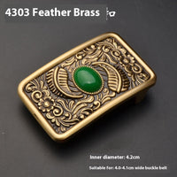 Pure Brass Belt Buckle Outer Wear Smooth Buckle Plate Pant Belt Buckle Accessories Female Belt Buckle Brass Belt Buckle