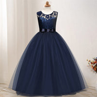 Big Children's Lace Wedding Dress Long Puffy