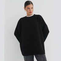 European And American Loose Autumn Winter Sweater Gray Top