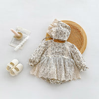 INS Spring And Autumn Baby Onesie Baby Girl Long Sleeve Lace