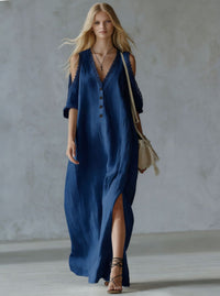 New Lace-trimmed Loose-fit Womens Casual Dress