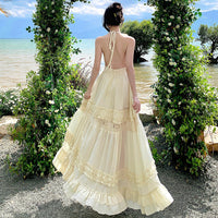 French-style Seductive Bohemian Halter Strap Dress For Women