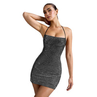 Women's Sexy Halter Neck Tube Dress With Arm-Covering Sleeves