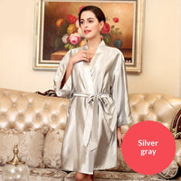 Simple Casual Ice Silk Nightgown Women's Loungewear