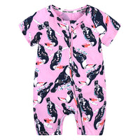 Newborn printed double zip bodysuit