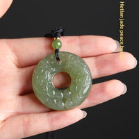 Hetian Jade Double-Sided Pi Xiu Safety-Button Pendant