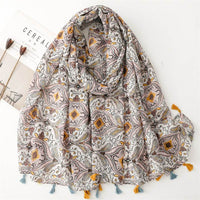 Creative Chinese Style Cotton And Linen Scarf