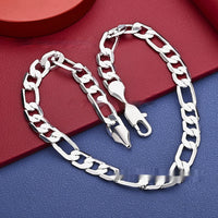 Stylish 925 Silver Personalized Three-in-One Side-View Necklace