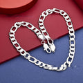 Stylish 925 Silver Personalized Three-in-One Side-View Necklace