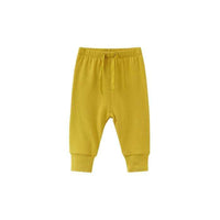 0-1-2-year-old baby's solid color band mouth casual pants
