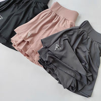 Fake Two-piece Yoga Anti-exposure Sports Fitness Dance Short Dress