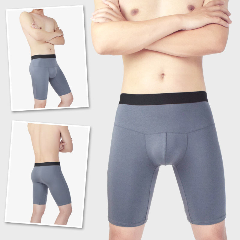 Breathable Anti-roll Hem Boxer Briefs