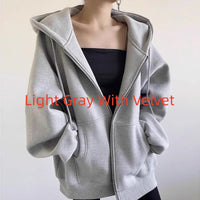 Maillard Vintage Zipper Hooded Sweater For Women Spring And Autumn