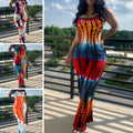 Women's Fashion Print Suspenders Wide Leg Casual Jumpsuit