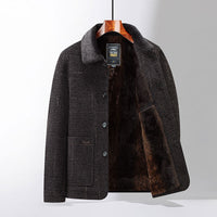 Fleece-lined Thickened Chenille Cotton-padded Coat Middle-aged And Elderly Cotton-padded Jacket Daddy Outfit Coat