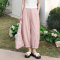 Women's Early Spring New Style Solid Color Japanese-Style Cropped Pants With Two Patch Pockets