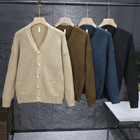 Casual Slightly Mature-Style Knitted Cardigan Sweater Coat