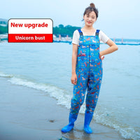 Women's Thick Waterproof One-piece Half Body Rain Pants
