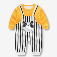 Boys Long-sleeved Romper Cotton Net Red Romper Pajamas Fall Winter