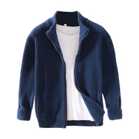Men's Stand Collar Cardigan Casual Outdoor Sweater