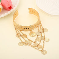 Women's Fashion Metal Coin Tassel Arm Chain