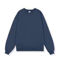 Solid Color Round Neck Men's Sweater Heavy Thickening American Fashion Brand Loose